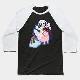 Skull unicorn rider Baseball T-Shirt
